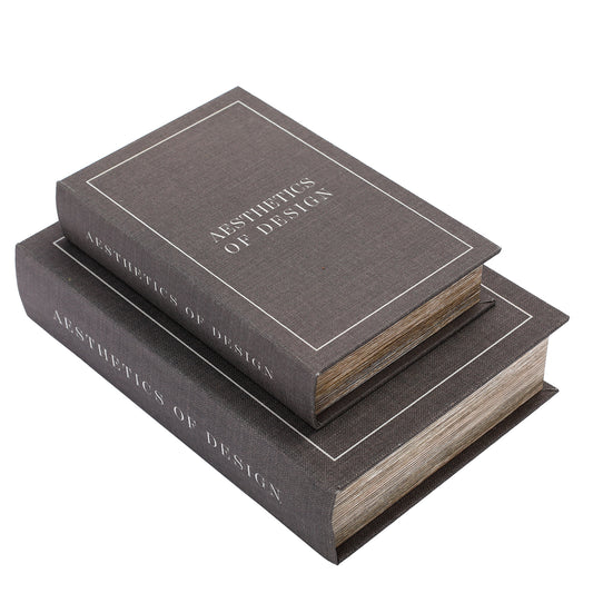 Decorative Grey Linen Coffee Table Book Boxes