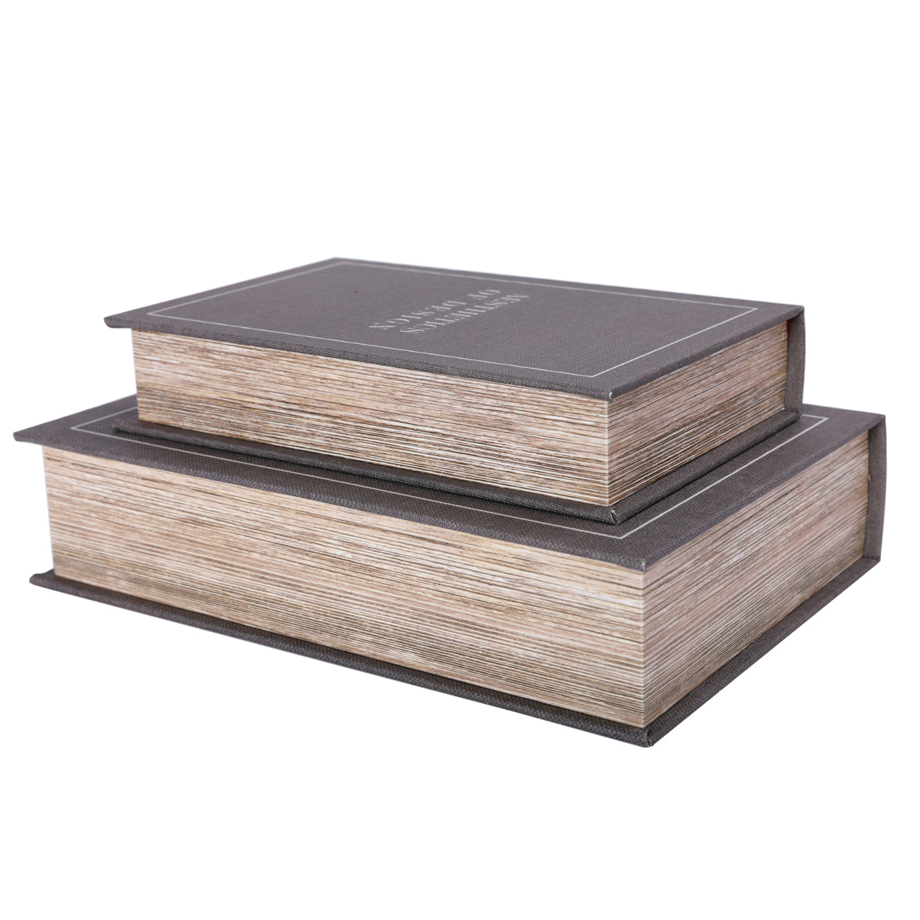 Decorative Grey Linen Coffee Table Book Boxes