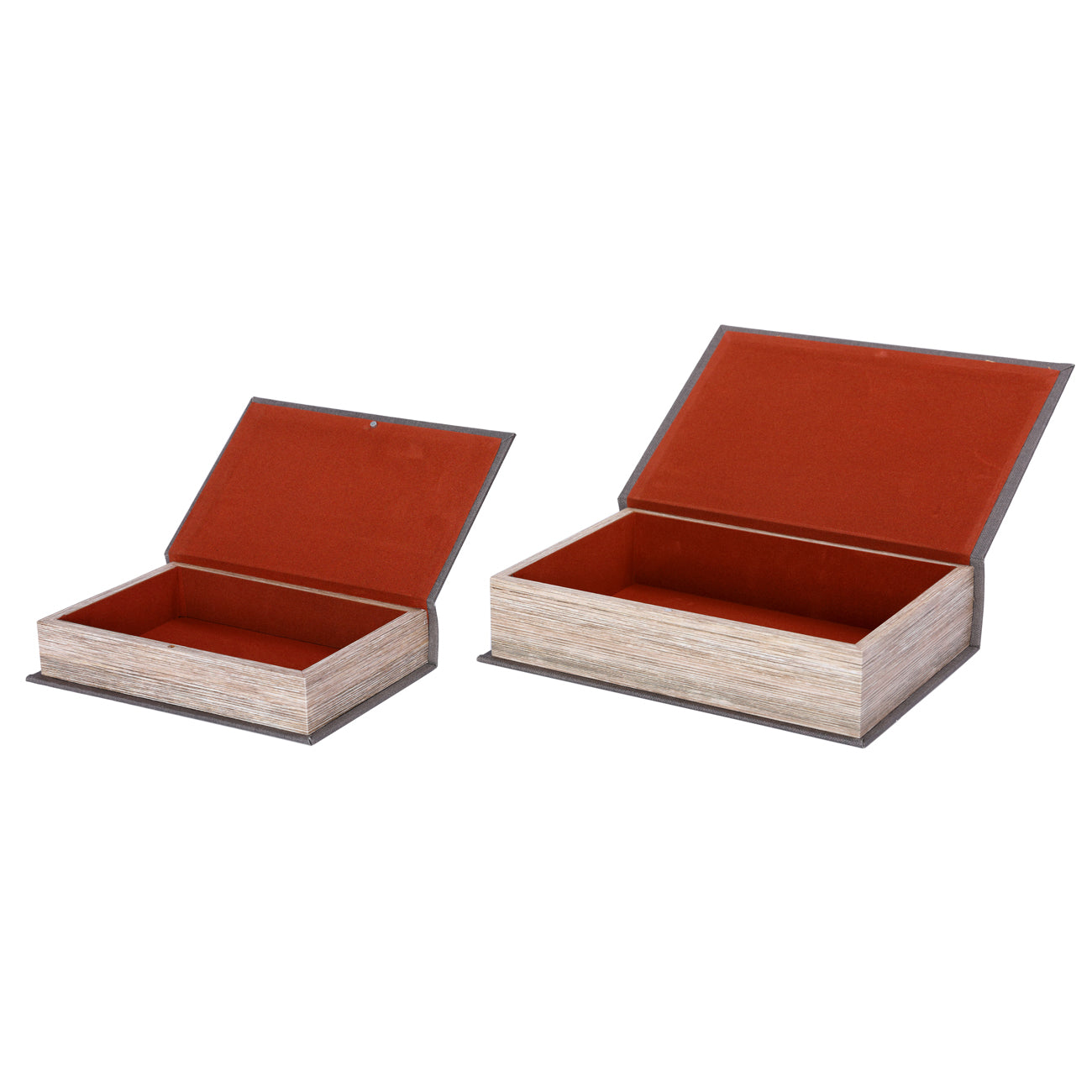 Decorative Grey Linen Coffee Table Book Boxes