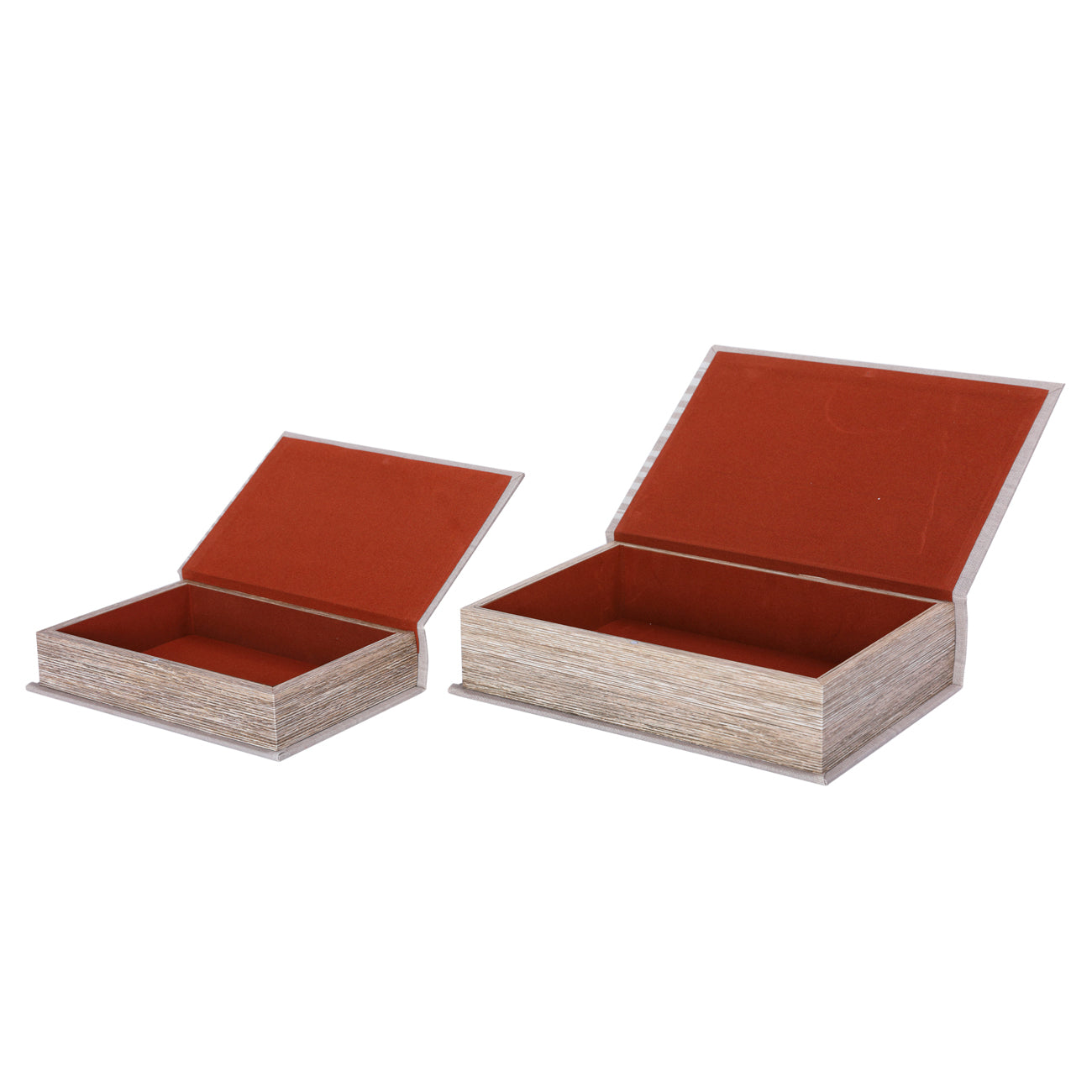 Decorative Beige Linen Coffee Table Book Boxes