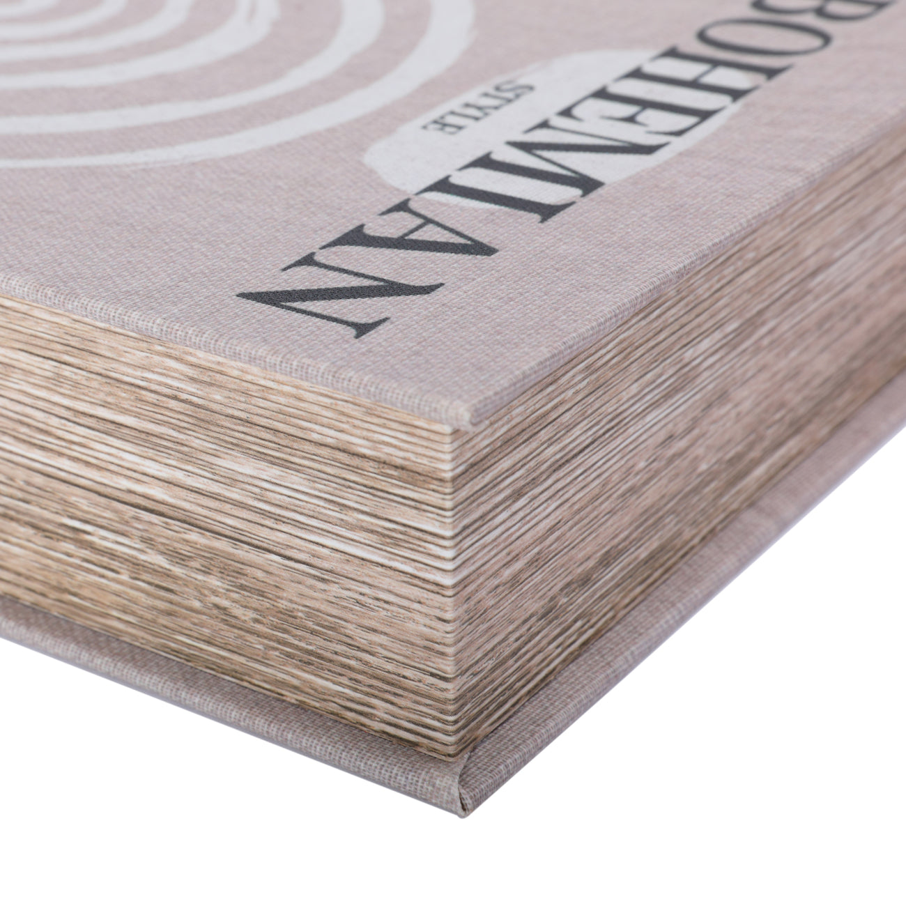 Decorative Beige Linen Coffee Table Book Boxes