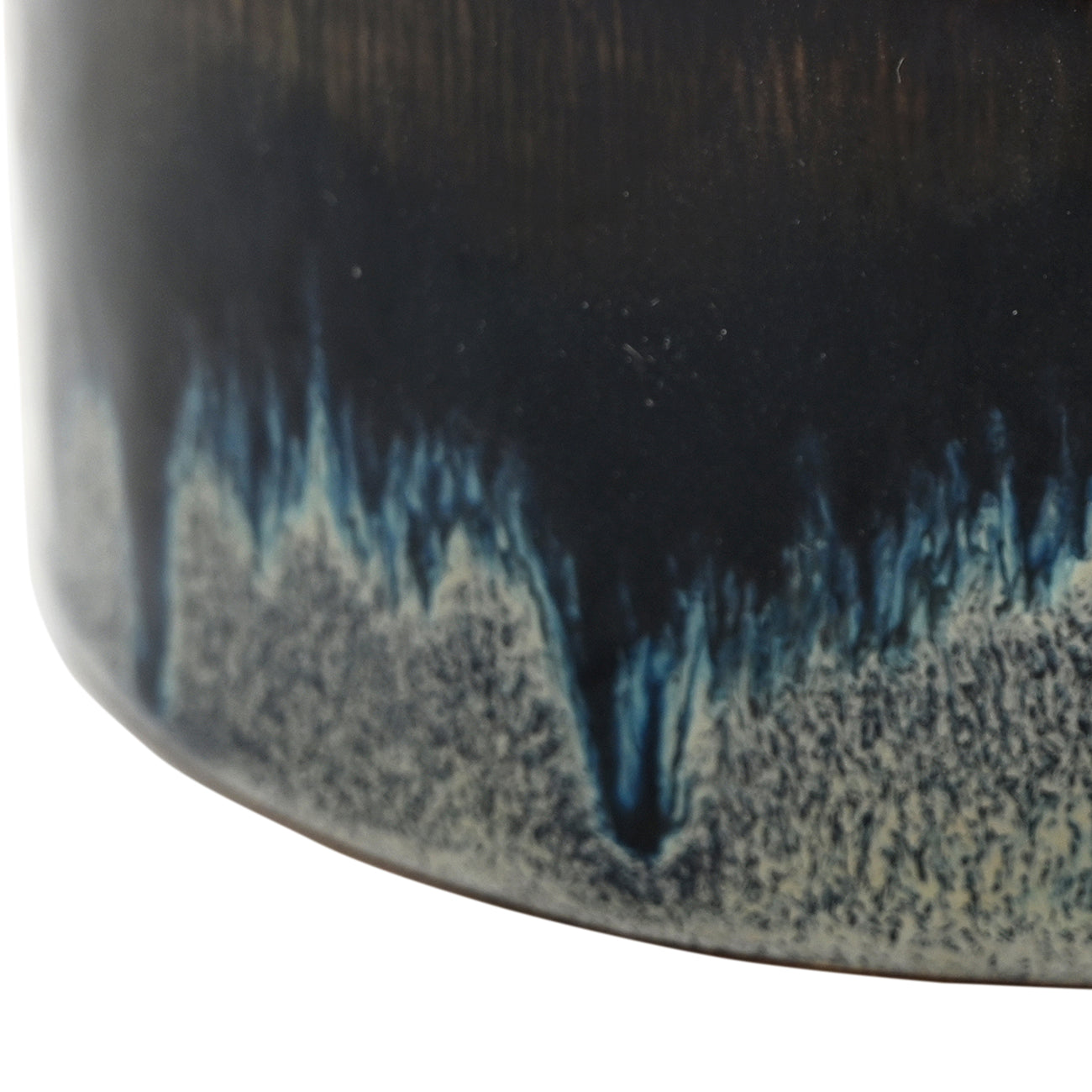 Blue Reactive Glazed Candle