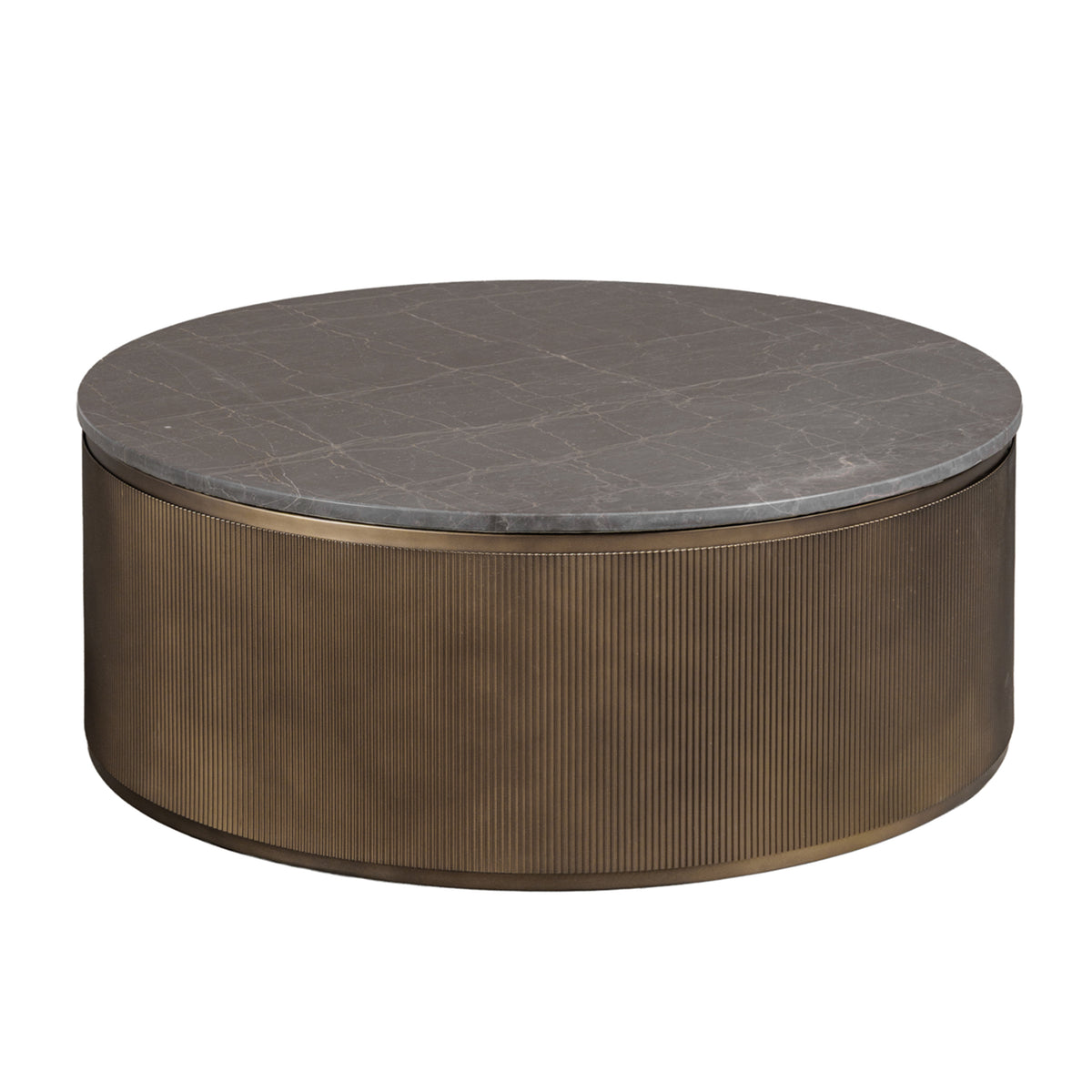 Royal Gold Corrugated Set of Two Nesting Coffee Tables