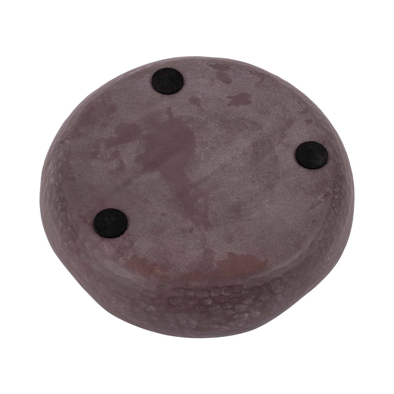 Brown Hammered Aluminium 3 Wick Round Candle