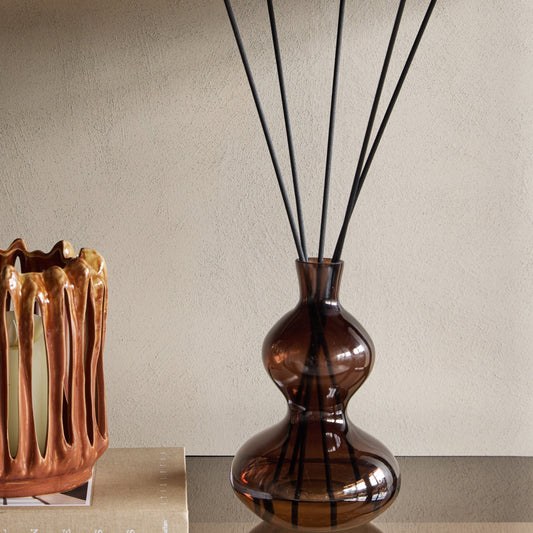 Amber Glass Reed Diffuser Palo Santo, Amyris & Clove