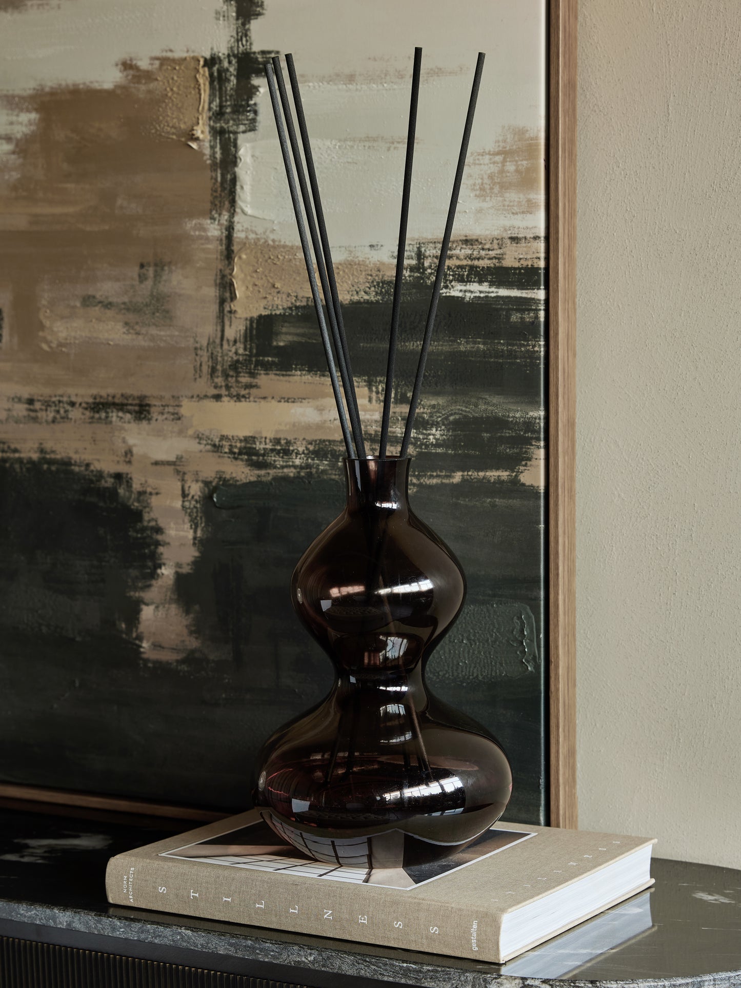 Amber Glass Reed Diffuser Palo Santo, Amyris & Clove