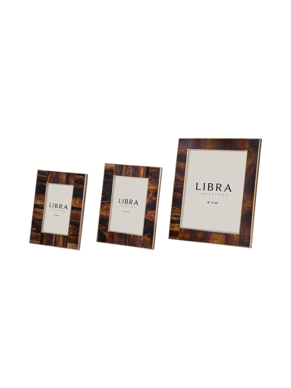 Luxury Brown Resin Photo Frame 5x7