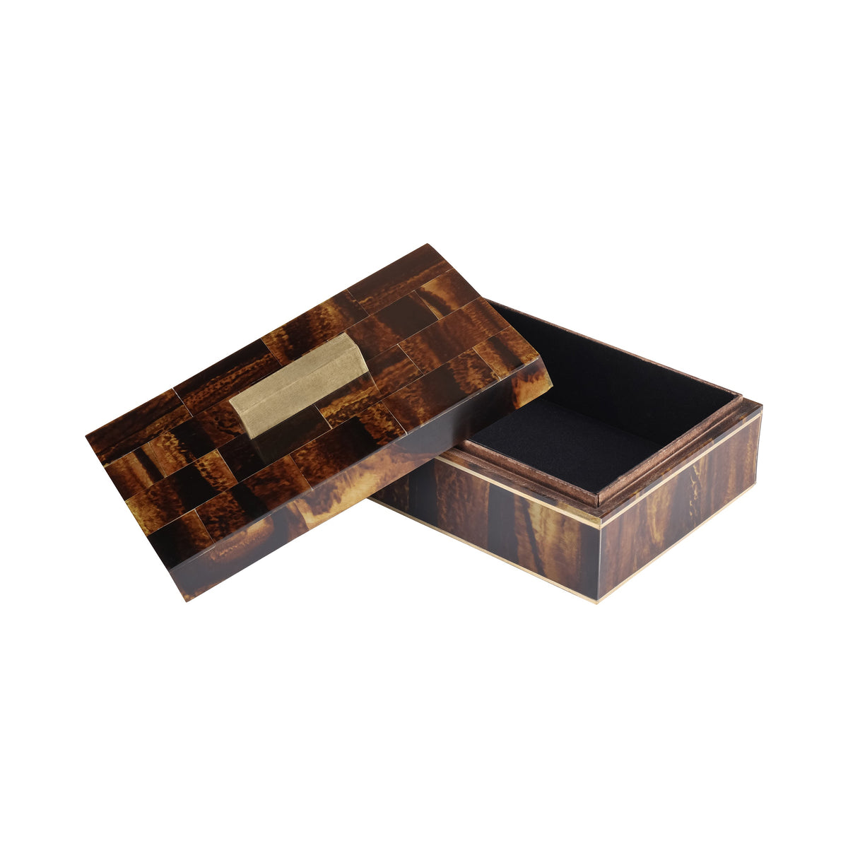Luxury Brown Resin Decorative Storage Box