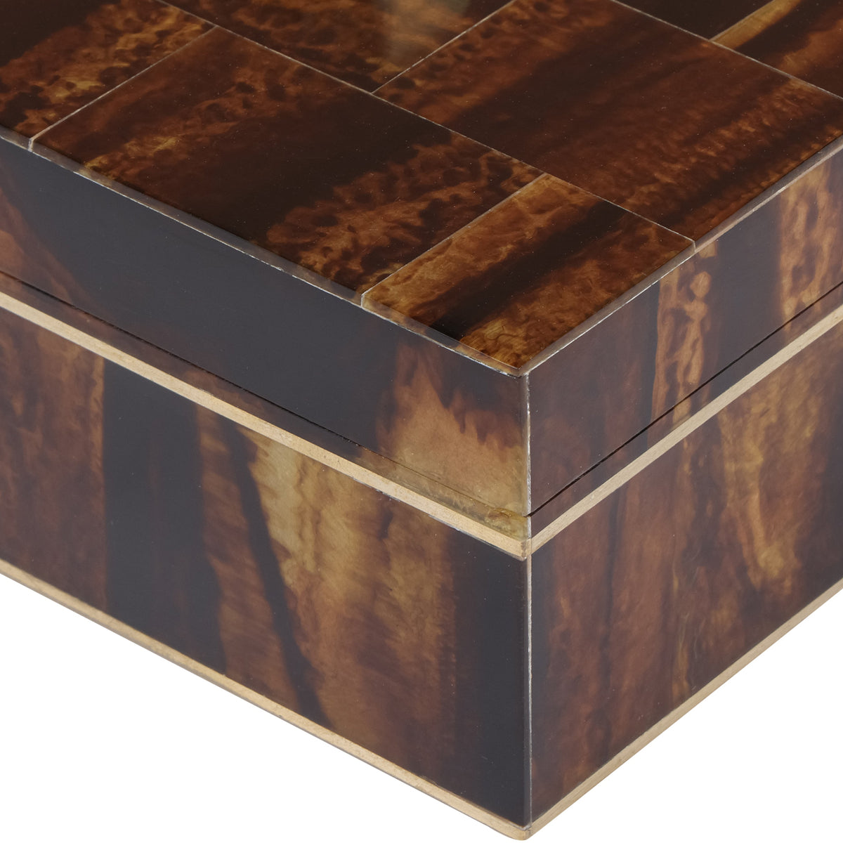 Luxury Brown Resin Decorative Storage Box