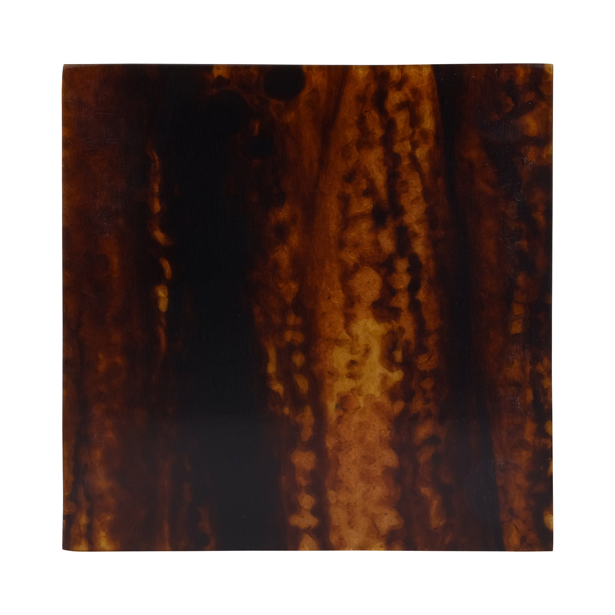 Luxury Brown Resin Set of 4 Coasters With Holder