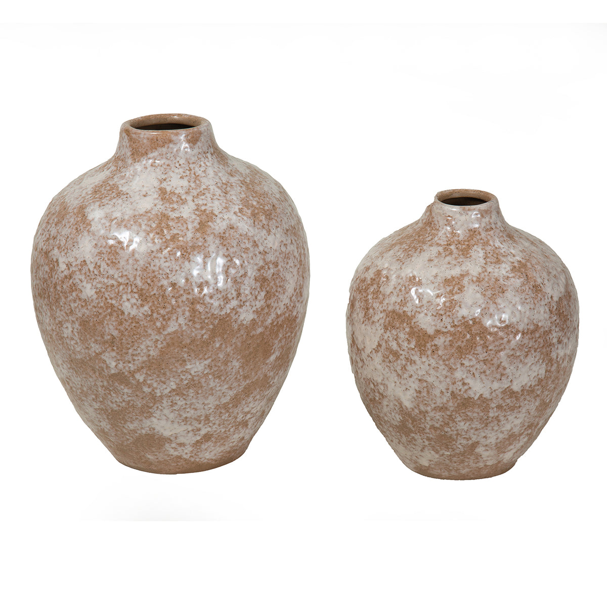 Antique Taupe Reactive Glaze Vase | Large
