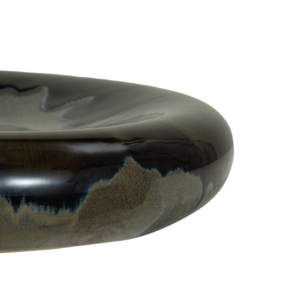 Blue Reactive Glaze Stoneware Bowl | Large