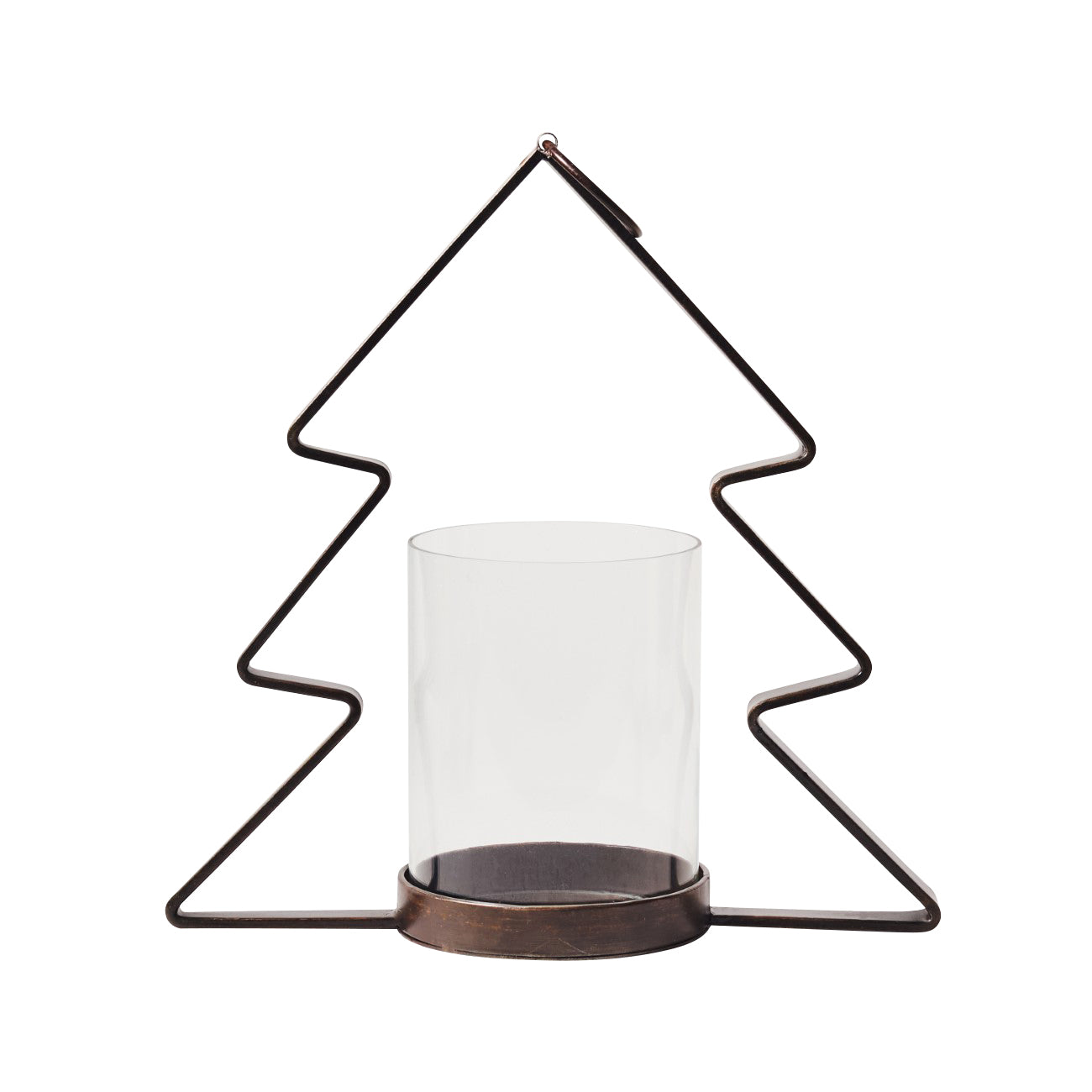 Christmas Tree Hurricane Candle Holder | Small