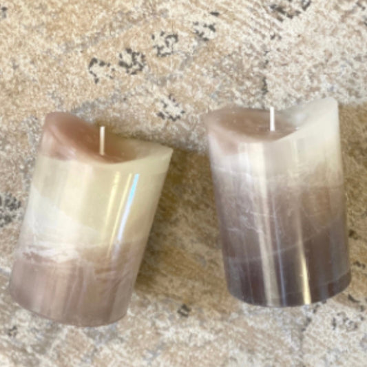 Dark Nude Neutral Ombré Candle