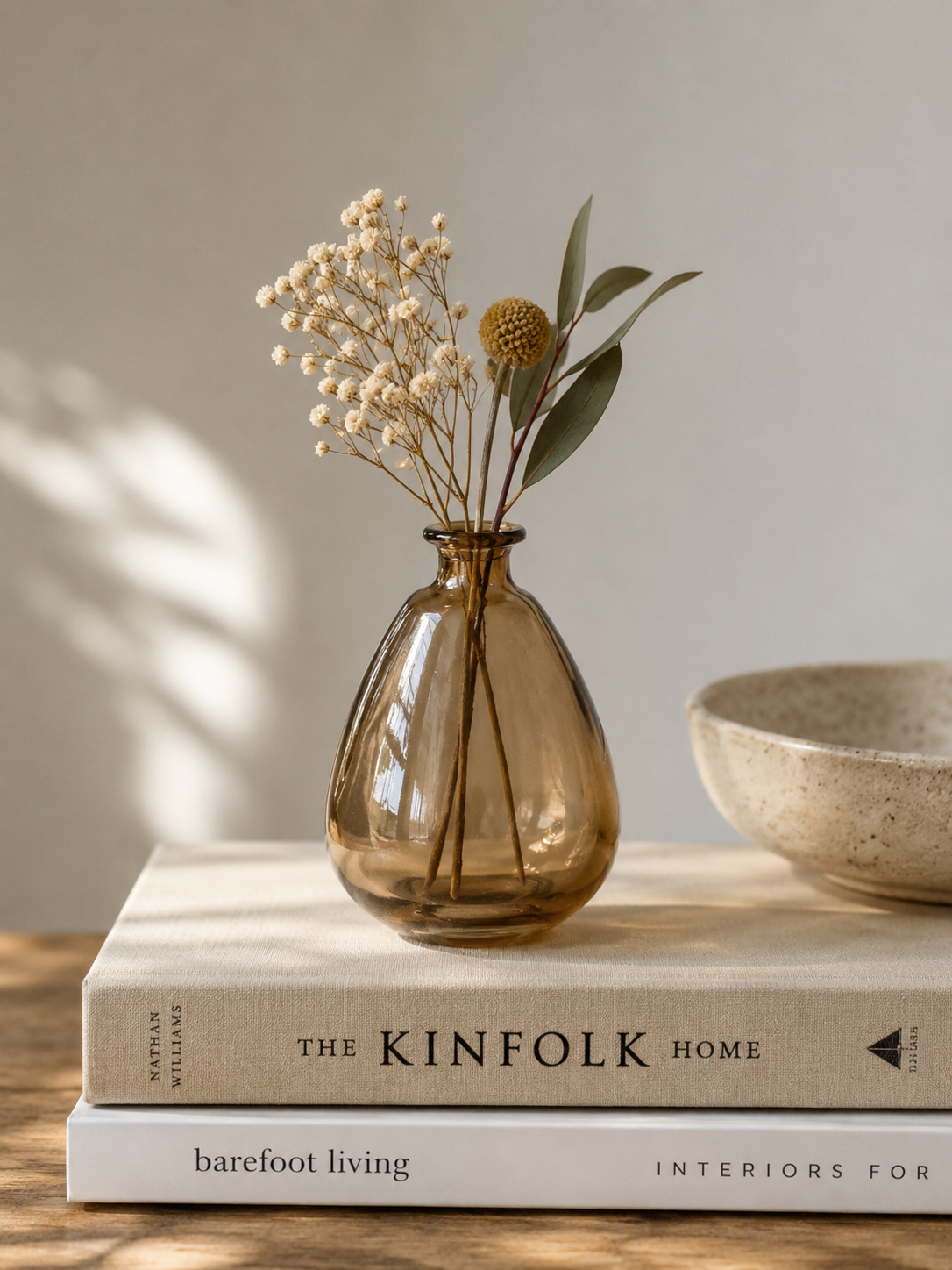 Small Smoked Irregular Glass Bud Vase Bottle