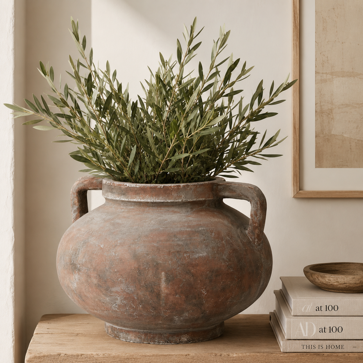 Large Terracotta Brown Pelike Pot