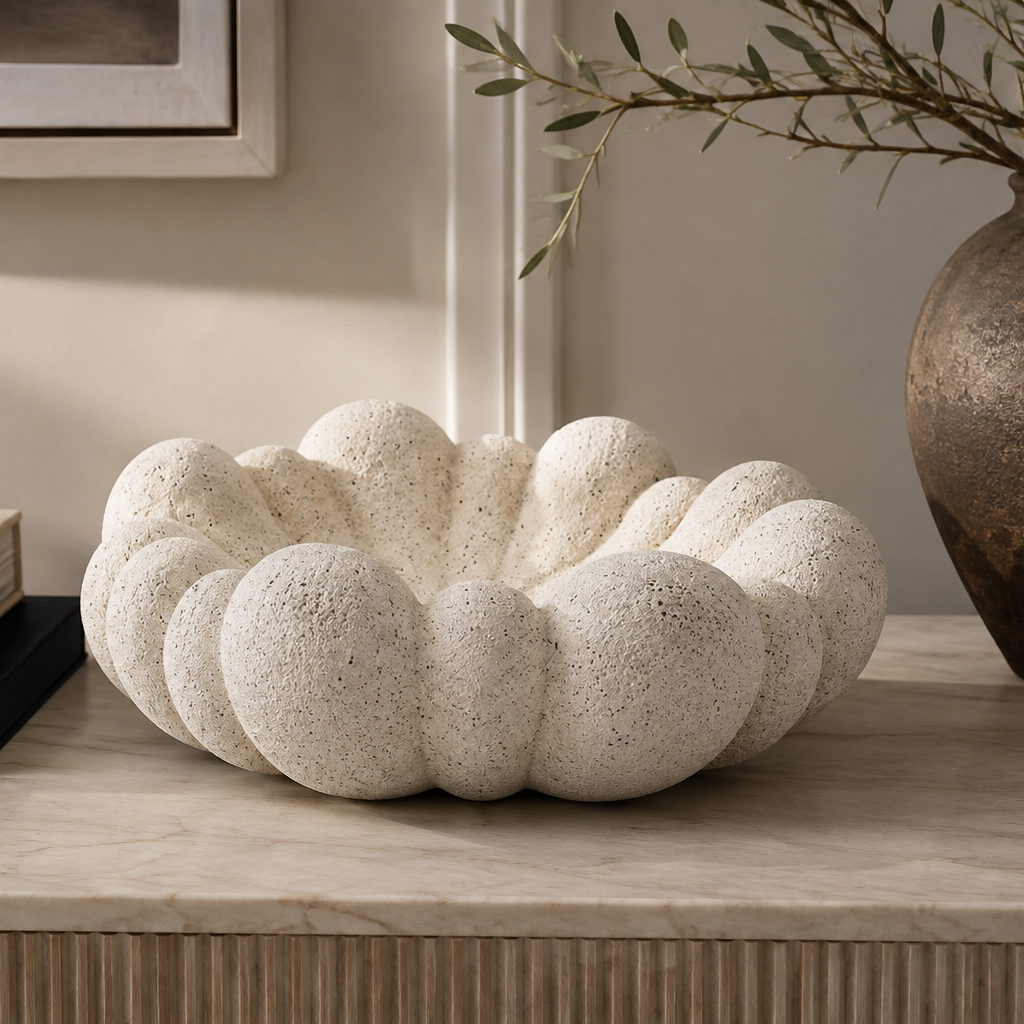 Cream Bubble Design Bowl