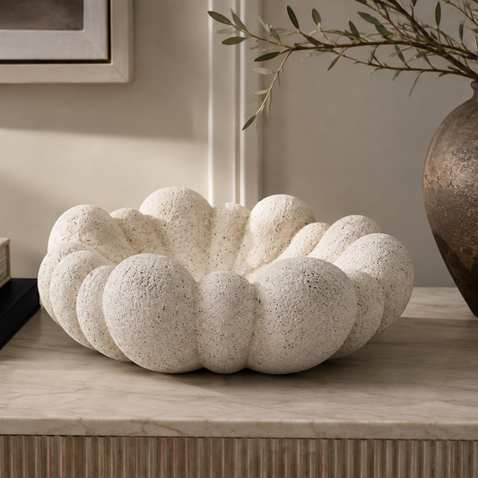 Cream Bubble Design Bowl