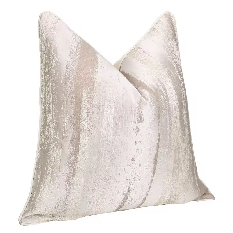 Oyster & Beige Metallic Decorative Cushion 50x50cm