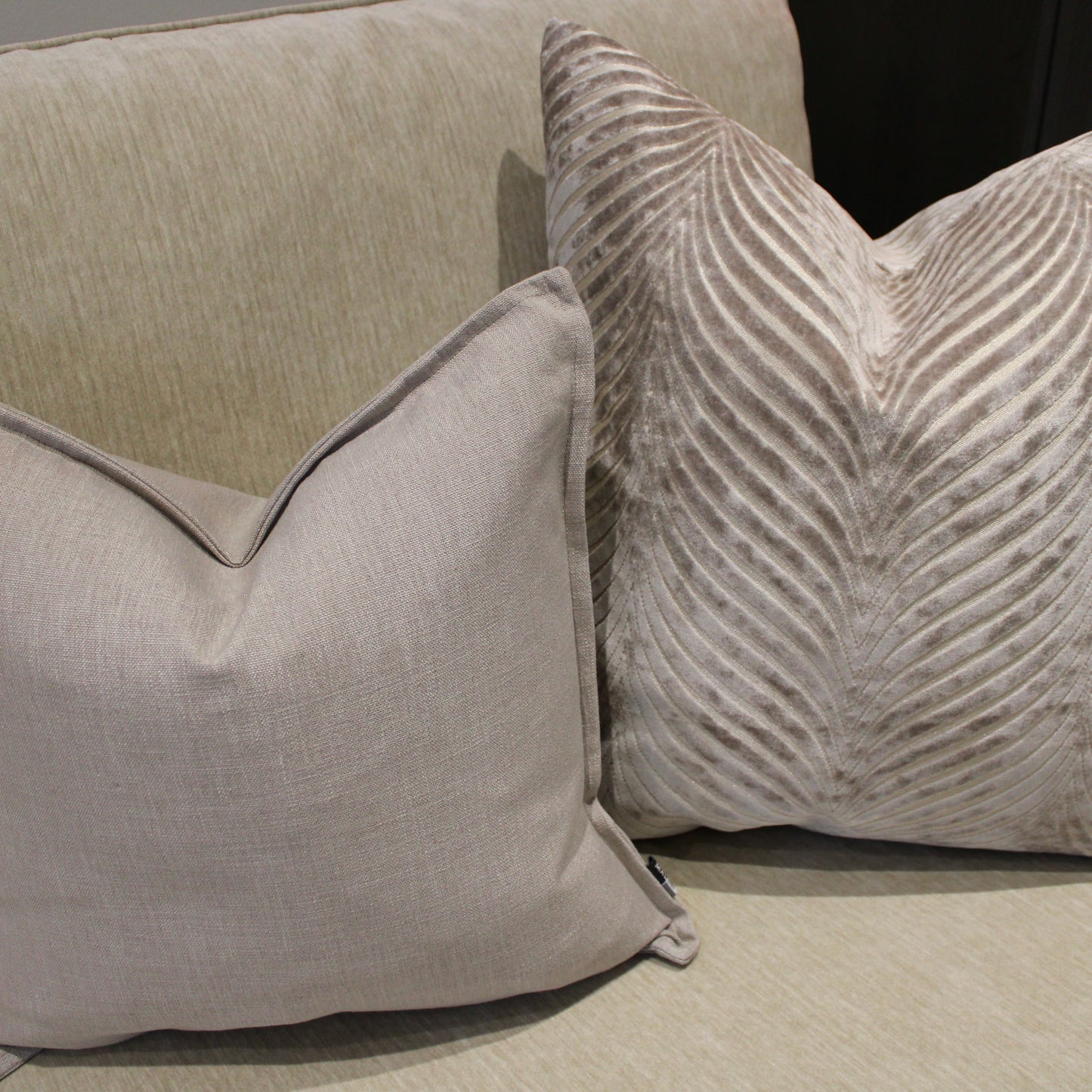 Small Taupe Decorative Cushion