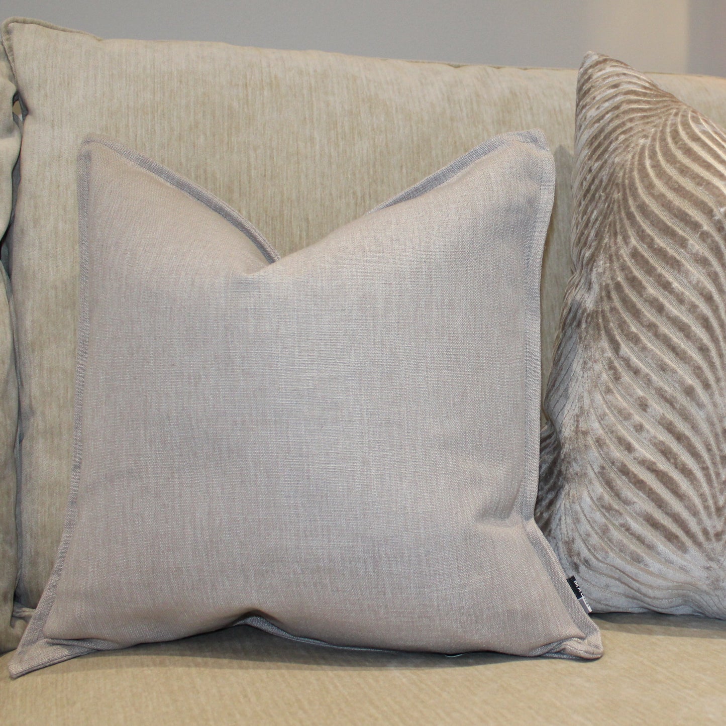 Small Taupe Decorative Cushion
