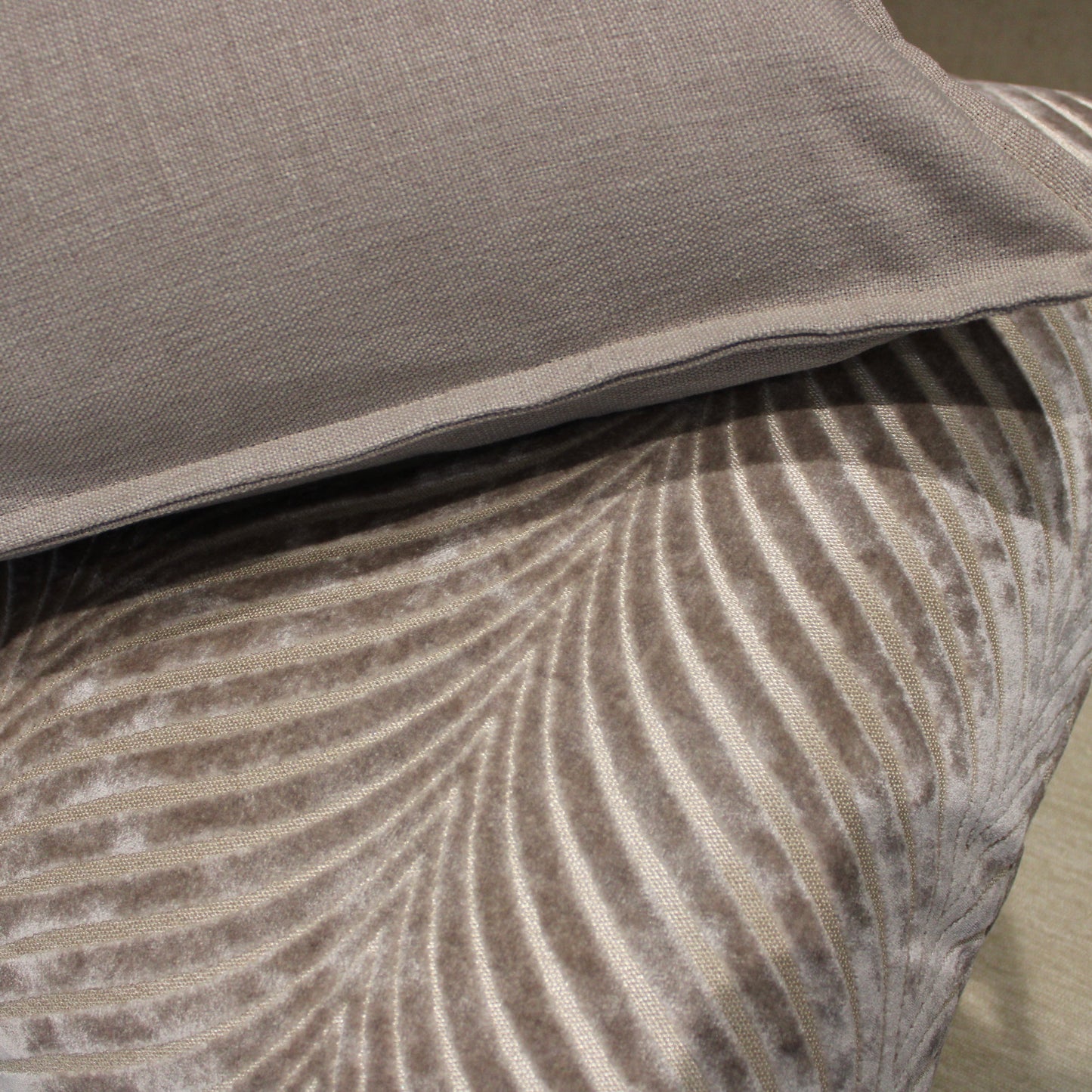 Small Taupe Decorative Cushion