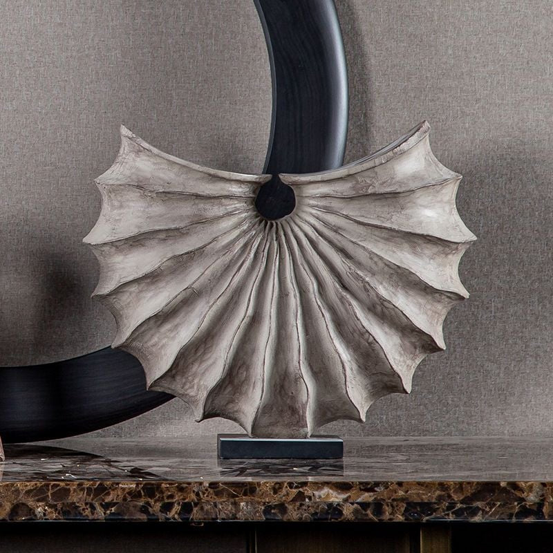 Luxury Stone Look Resin Shell Sculpture Ornament