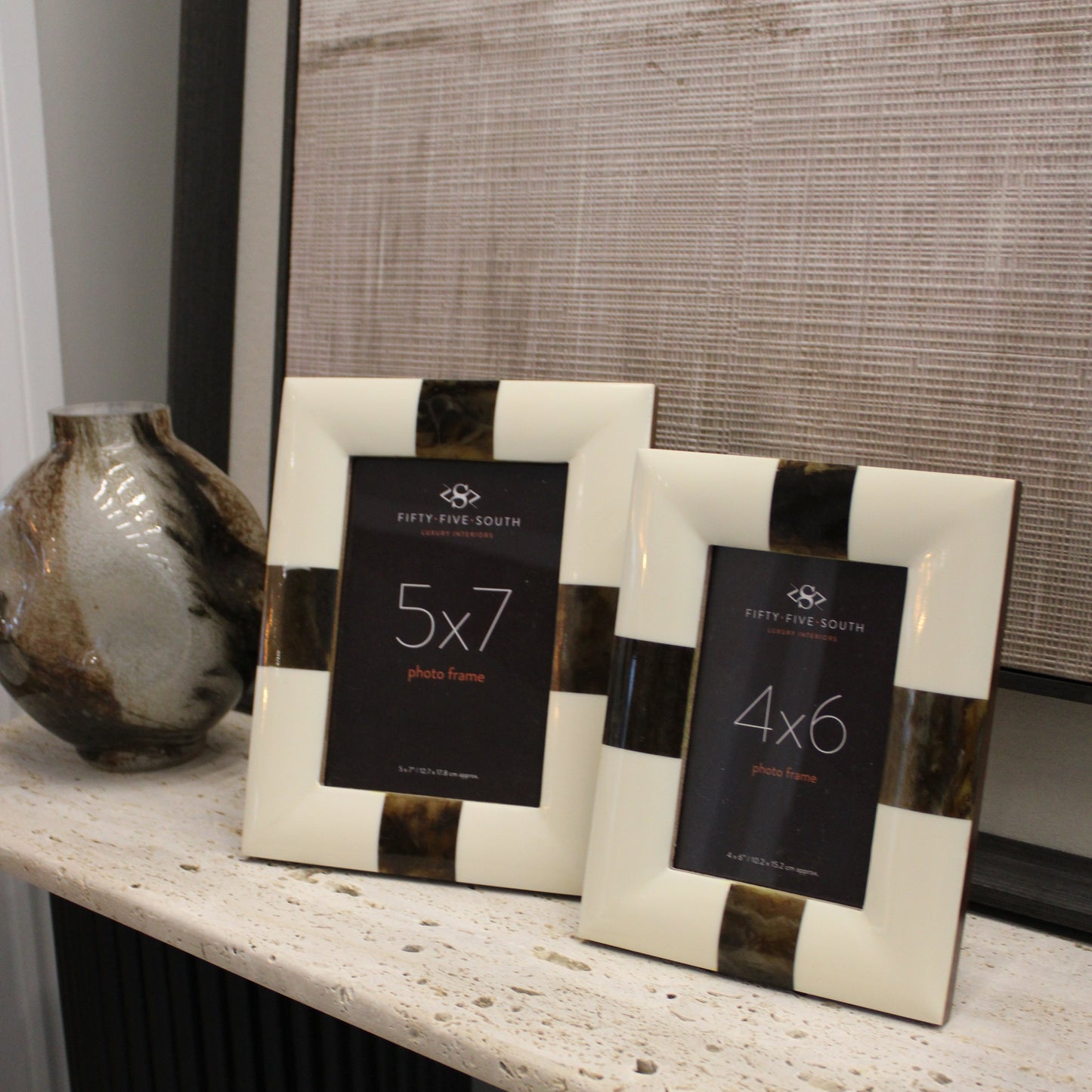 Cream & Wood Brown Photo Frame 5 x 7In