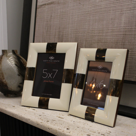 Cream & Wood Brown Photo Frame 5 x 7In