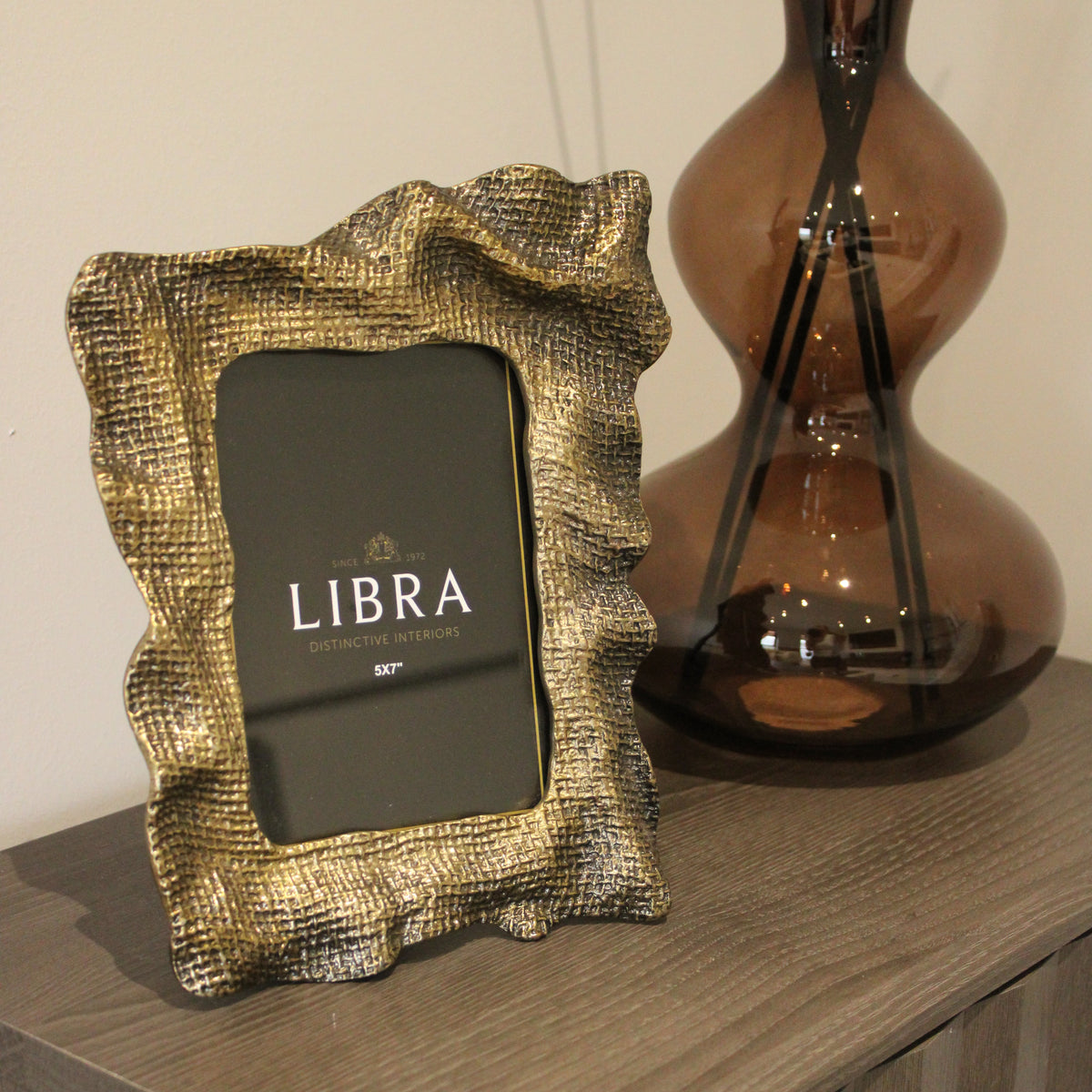 Aged Gold Molten Weave Photo Frame 5x7