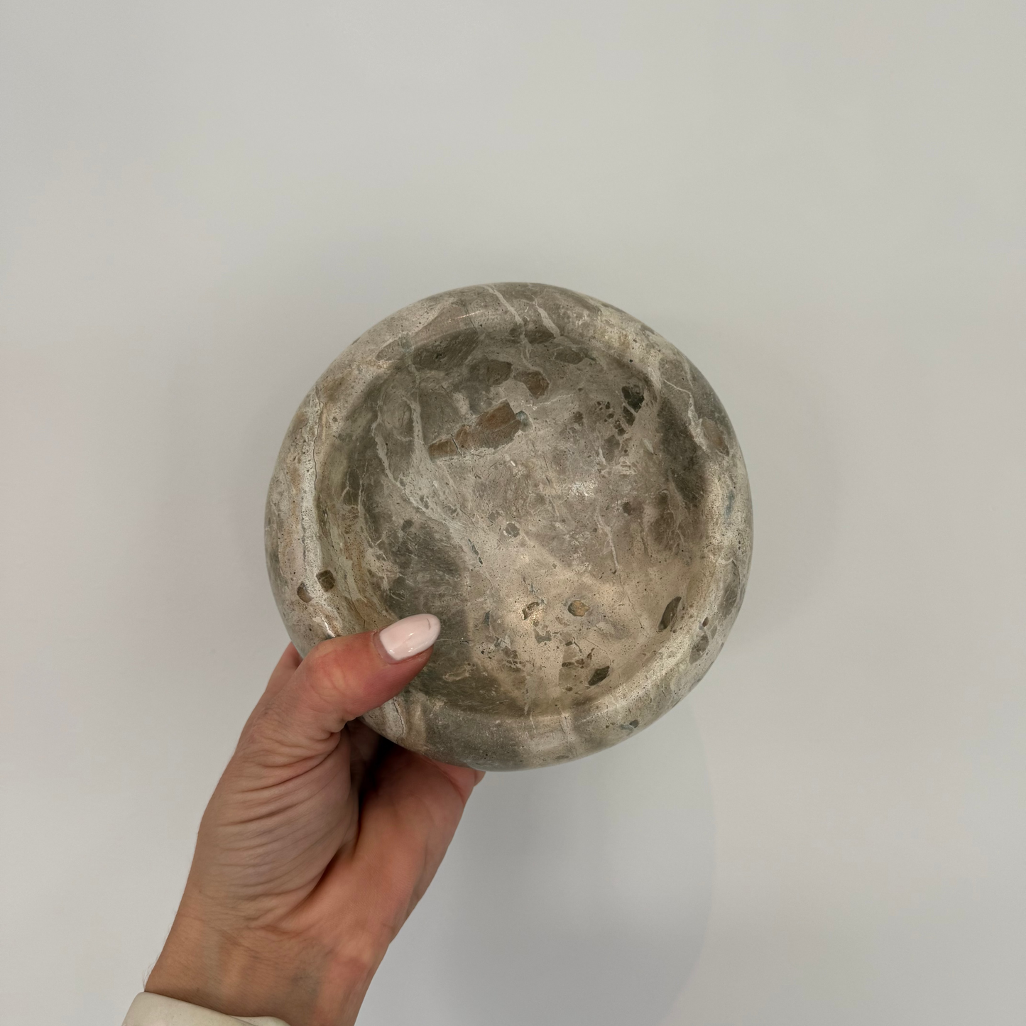 Small Chocolate Brown Marble Trinket Bowl