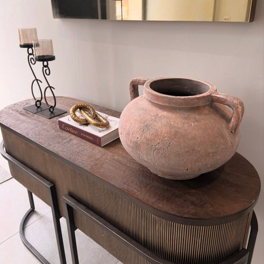 Large Terracotta Brown Pelike Pot