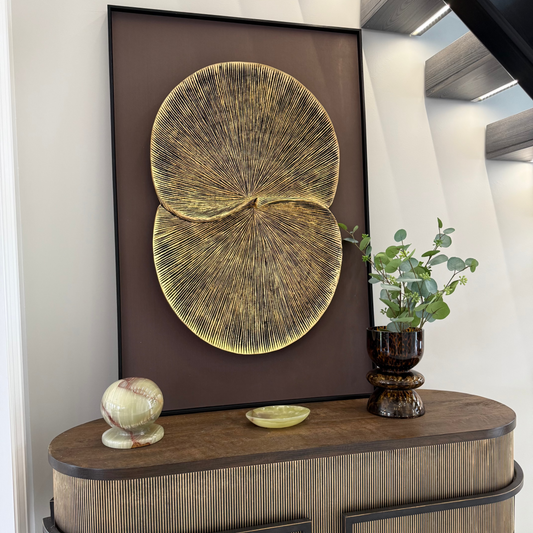 Gold & Brown Wall Art Framed