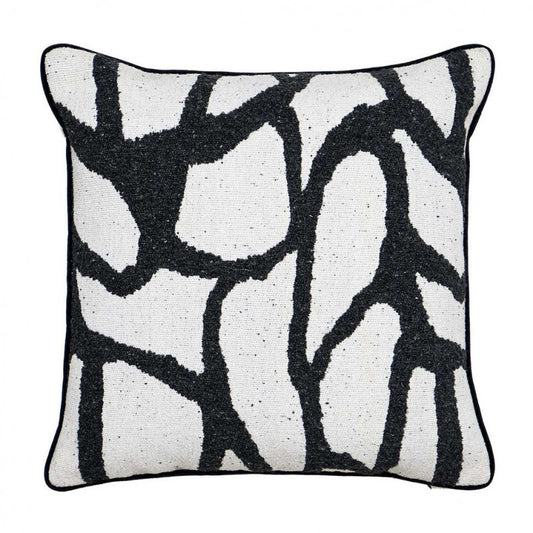 Luxury Black & White Patterned Decorative Cushion