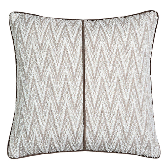 Luxury Neutral Woven Patterned Decorative Cushion