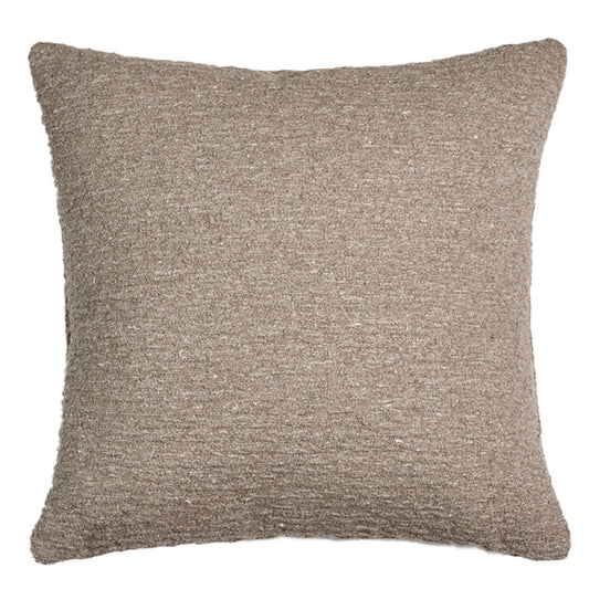 Luxury Neutral Brown Boucle Woven Decorative Cushion