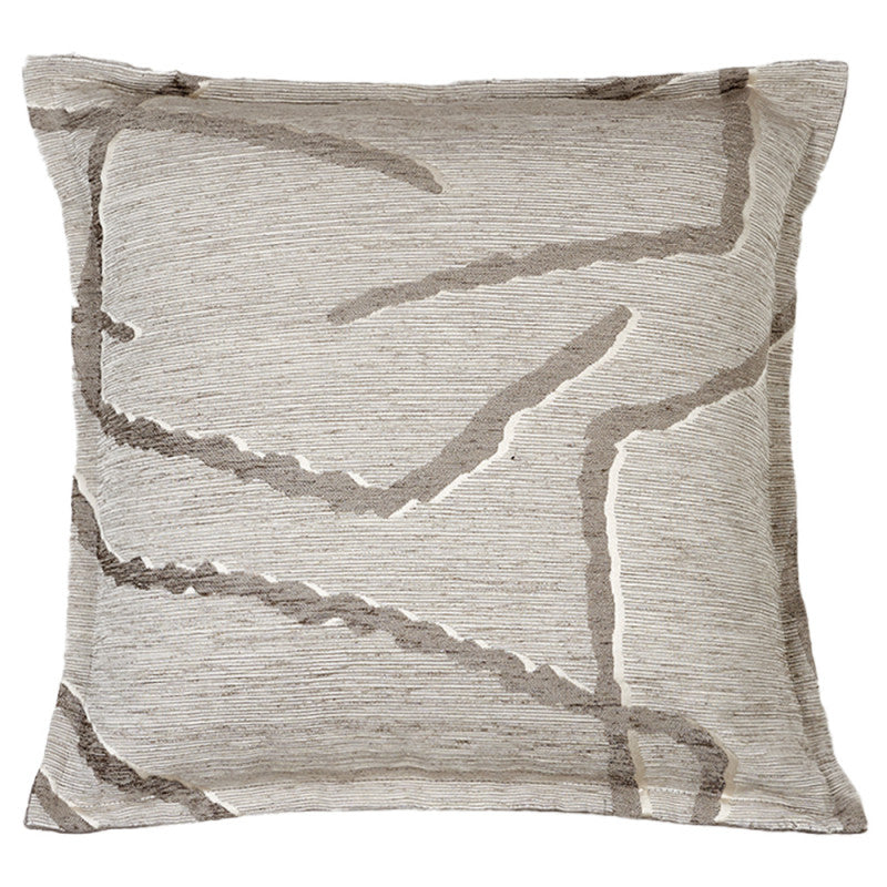 Luxury Mink & Ivory Patterned Decorative Cushion