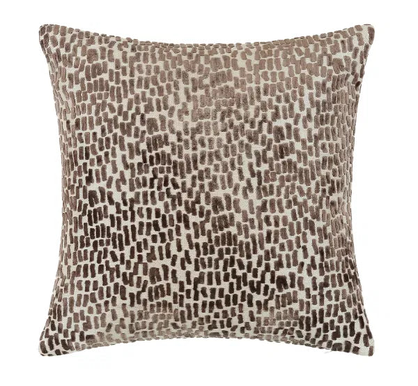 Chocolate & Beige Spotted Large Patterned Decorative Cushion