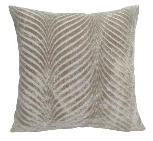 Taupe Large Textured Pattered Decorative Cushion