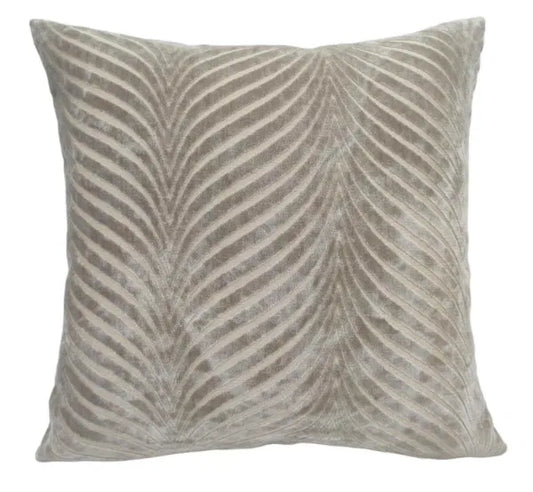Taupe Large Textured Pattered Decorative Cushion