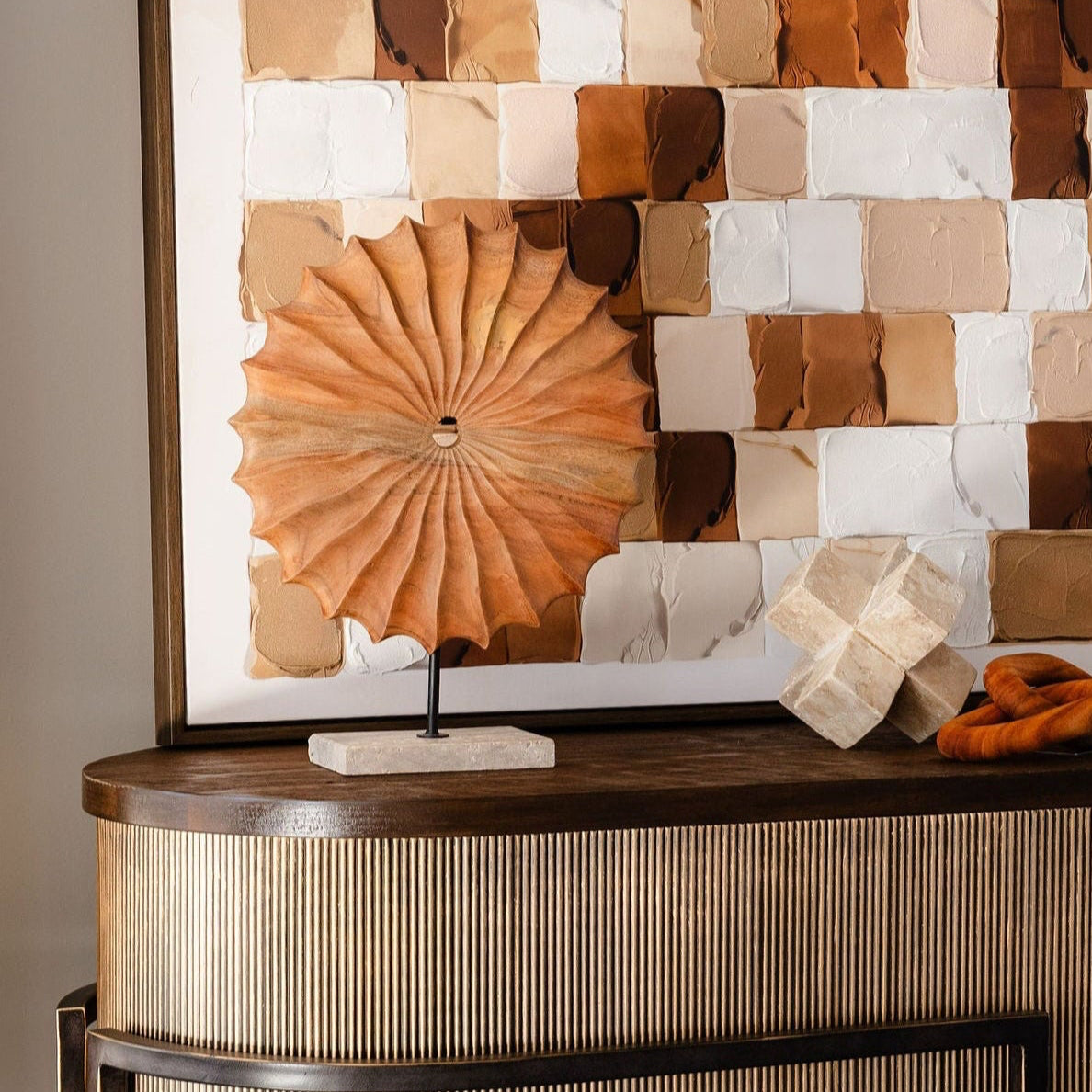 Textures Neutral Tones Framed Wall Art Canvas