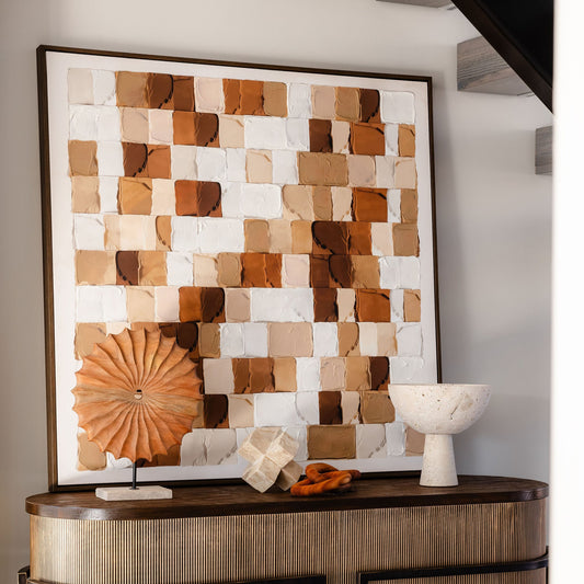 Textures Neutral Tones Framed Wall Art Canvas