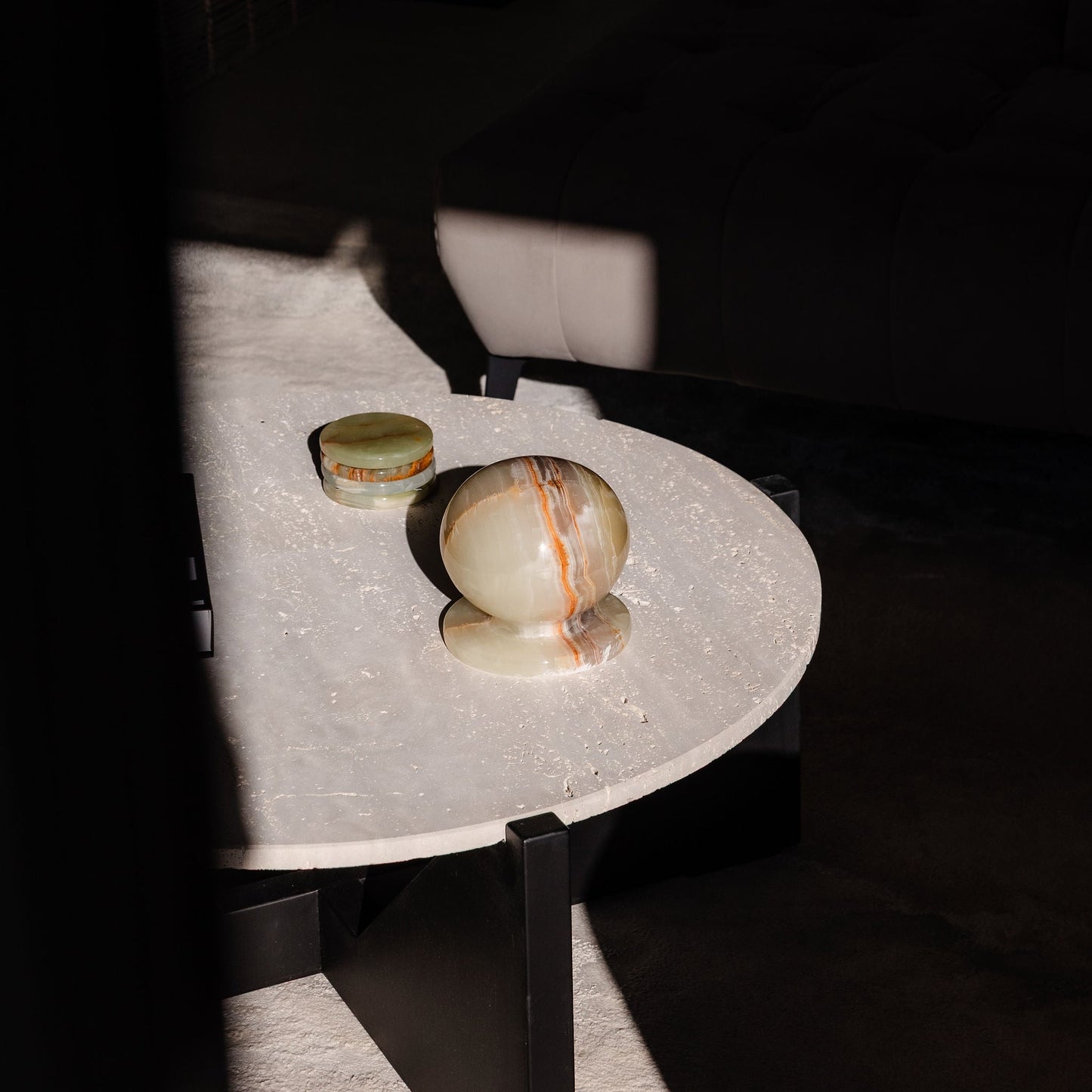 Green Onyx Ball Sculpture Ornament