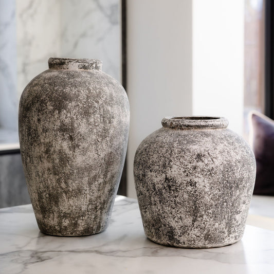 Small Aged Stone Large Ceramic Vase