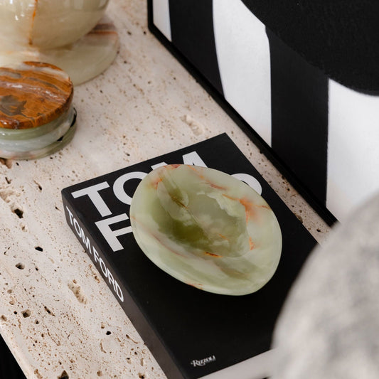 Small Green Onyx Oval Dish